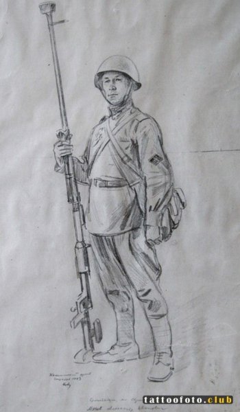 Виктор Ефимович Цигаль фронтовые рисунки