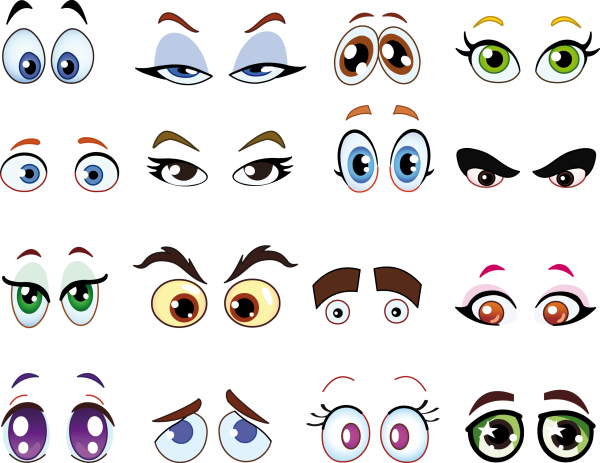 Глаза персонажей мультфильмов