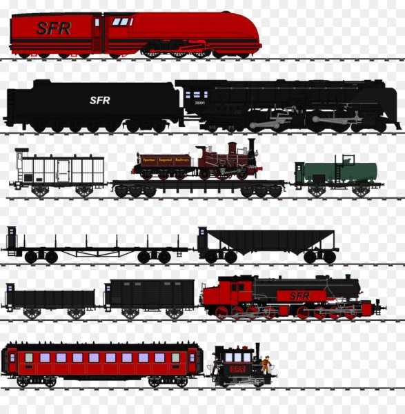 Грузовой поезд вектор сбоку
