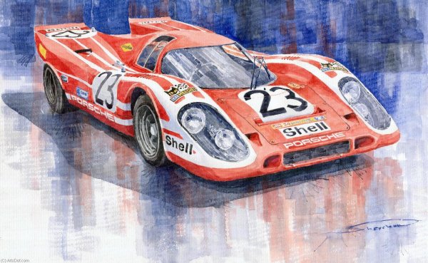 Порше 917 Ле ман плакат