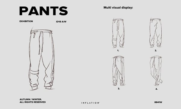 Спортивные штаны технический рисунок