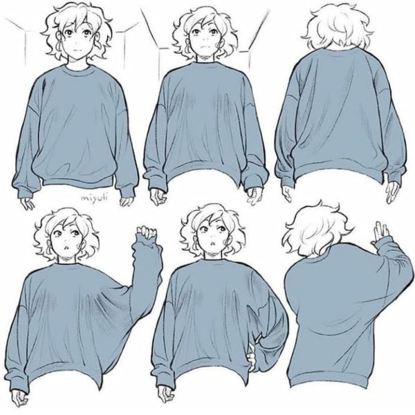 Складки на свитере референс