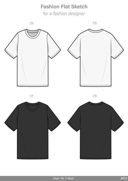 Эскиз футболки оверсайз