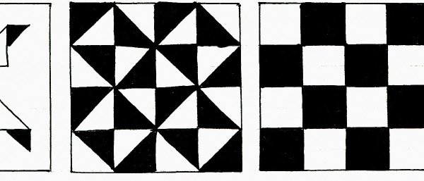 Композиция в квадрате из геометрических фигур