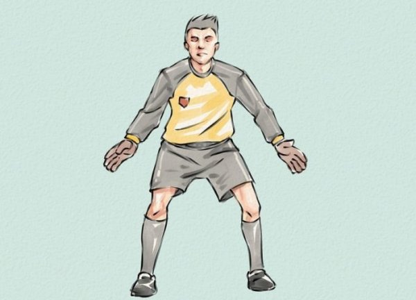 Вратарь футбол рисунок