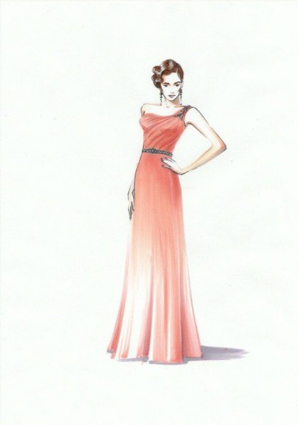 Красивые эскизы платьев