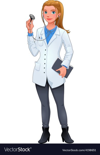 Женщина доктор мультяшная
