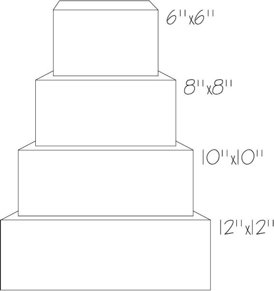 Макет многоярусного торта