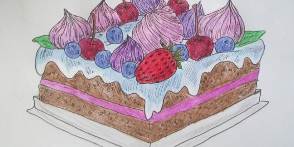 Прямоугольный торт макет