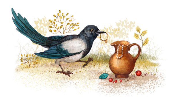 Сорока иллюстрация