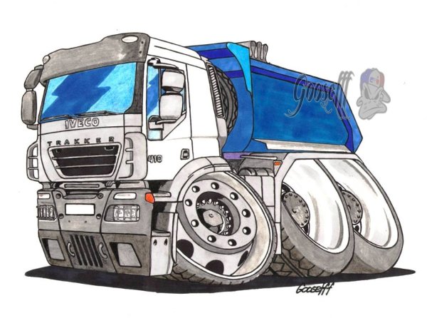 Грузовики рисование ман