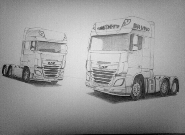 DAF XF 105 набросок