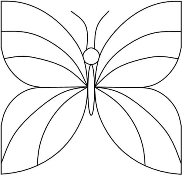 Трафарет бабочки для рисования