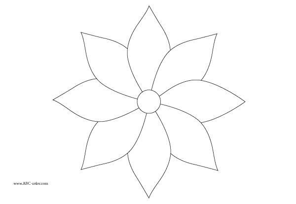 Легкий трафарет цветка