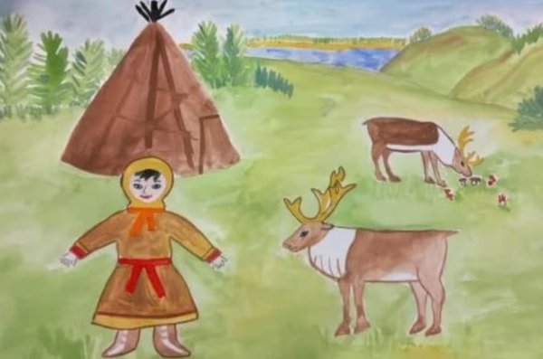 Тундра рисунок