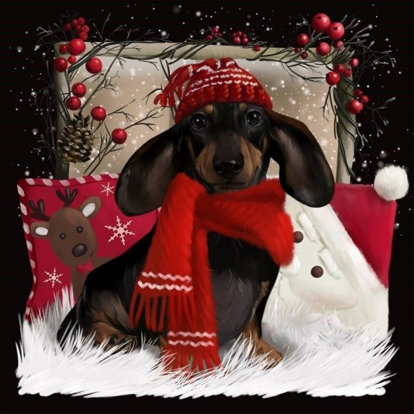 Вышивка крестом такса