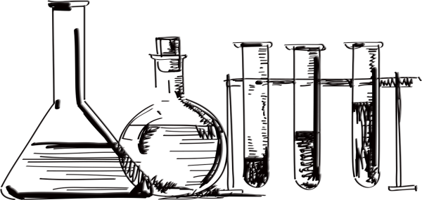 Колбы и пробирки вектор