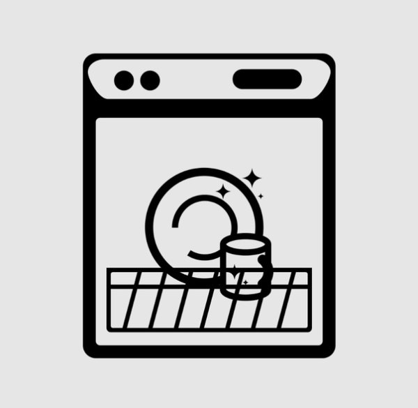 Значки на посудомойке