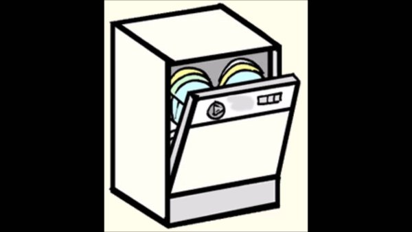 Посудомоечная машина нарисованная