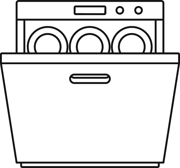 Посудомоечная машина нарисованная