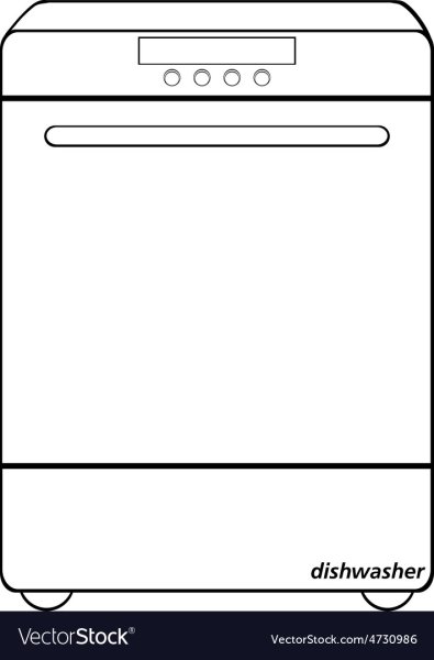 Посудомоечная машина нарисованная