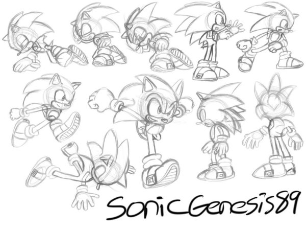 Референс персонажа Соник