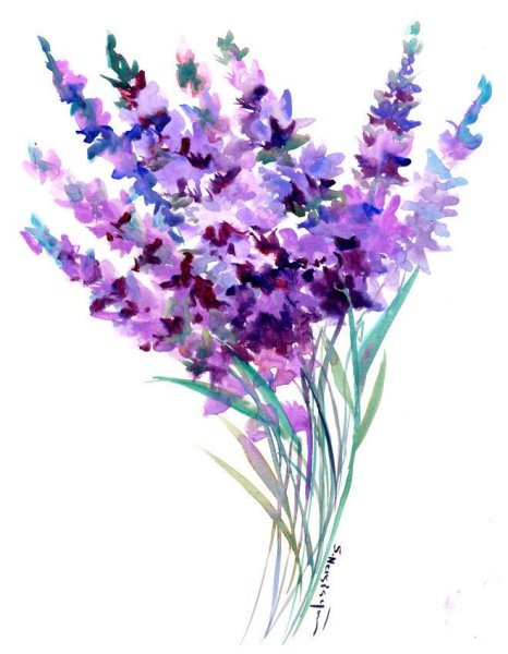 Букетик лаванды для декупажа