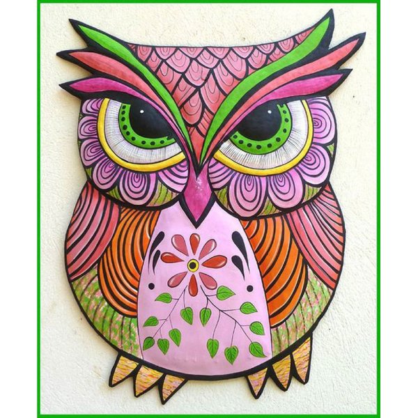 Сова стилизованная цветная