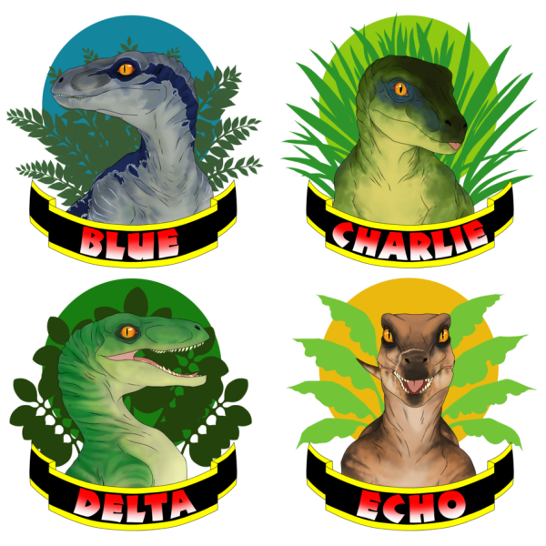 Раптор наклейка