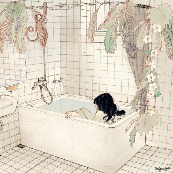Ванная в стиле аниме