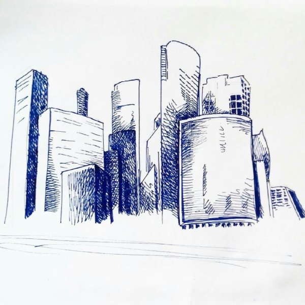 Сити рисунок карандашом