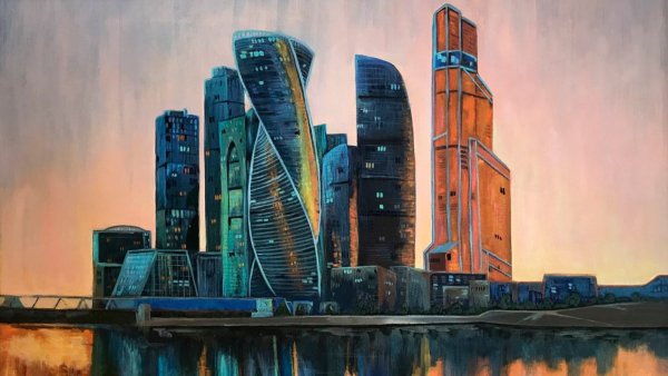 Современная архитектура в России нарисованная