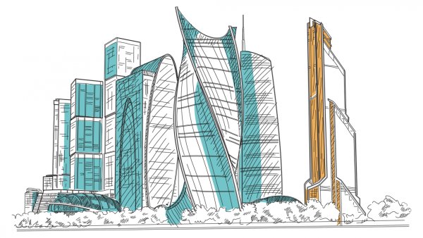 Москва Сити вектор