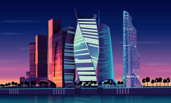 Небоскребы живопись