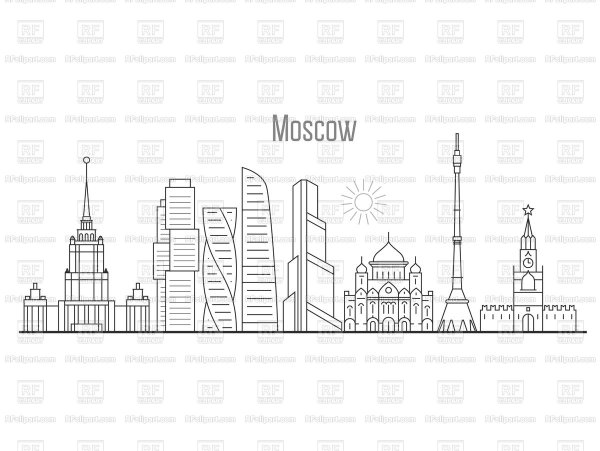 Москва Сити рисунок
