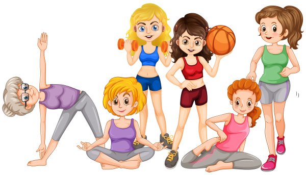 Человек занимается спортом иллюстрация