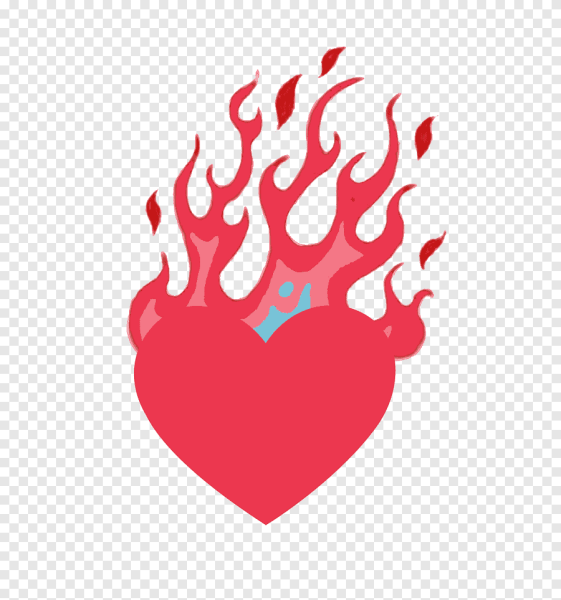 Нарисовать горящее сердце