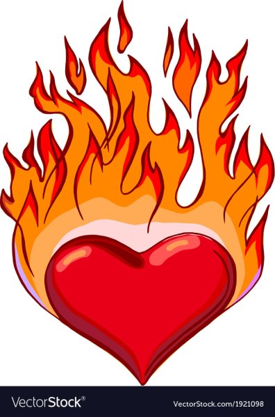 Эмблема горящие сердца