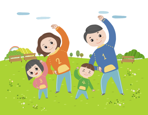 Фон спортивная семья