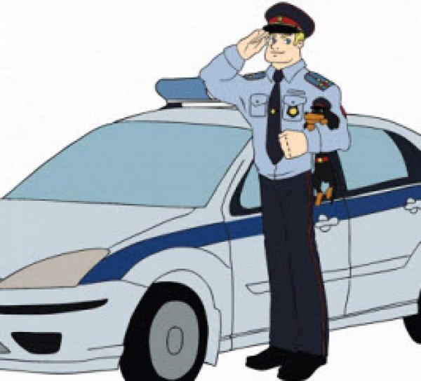 Милиционер с жезлом вектор