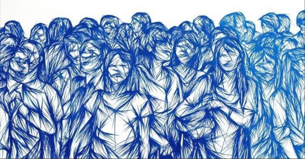 Толпа людей арт