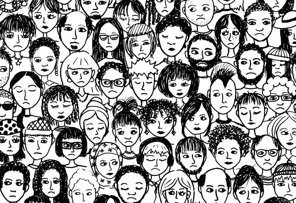 Много разных людей