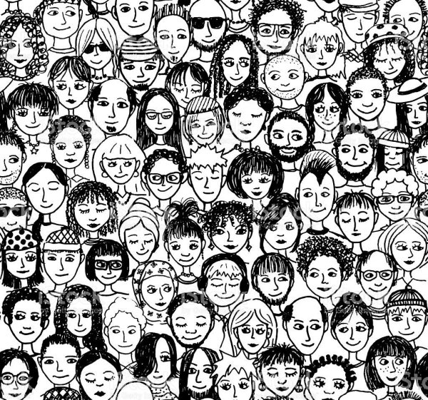 Несколько людей на одном рисунке