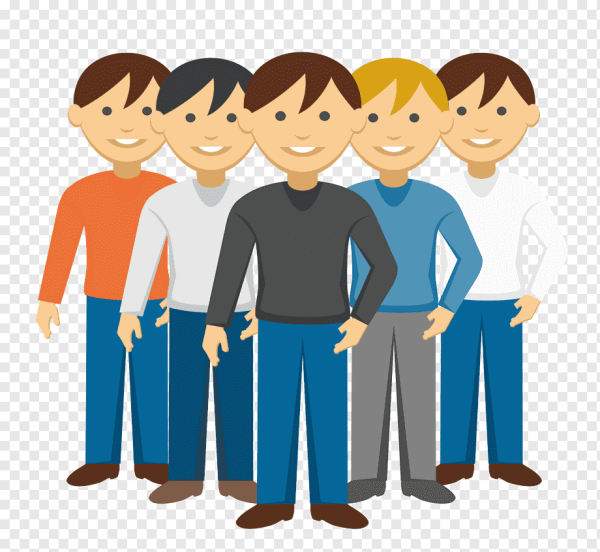 Мультяшная группа людей