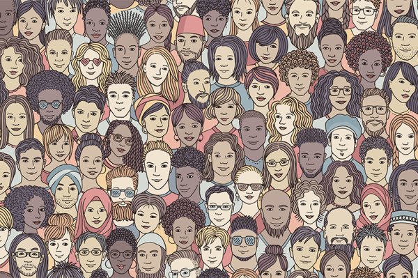 Толпа иллюстрация