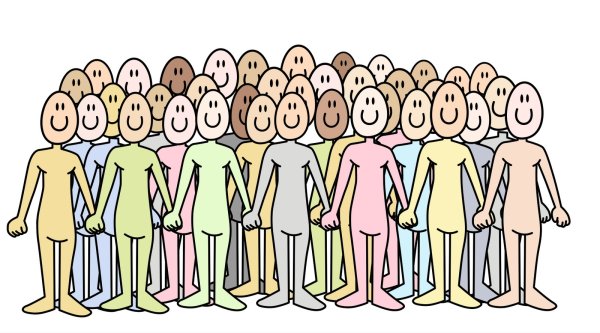 Толпа нарисованных человечков