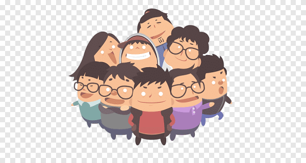 Много мультяшных людей