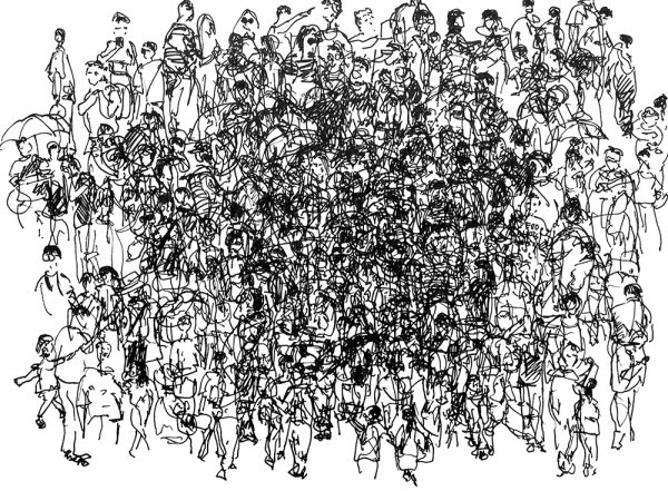 Толпа иллюстрация