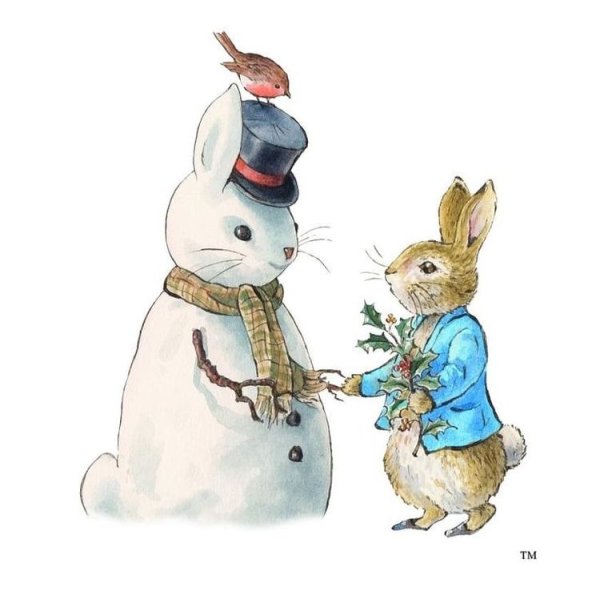 Новогодний кролик рисунок