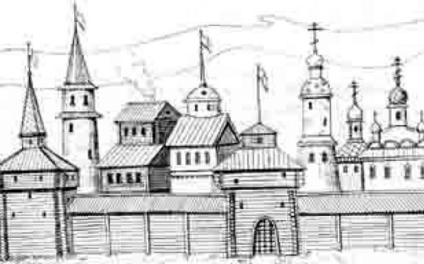 Рисование средневекового замка